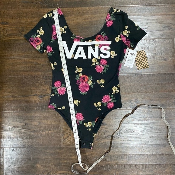 Vans Botanic V Short Sleeve Floral Bodysuit Sz XS - Picture 9 of 12